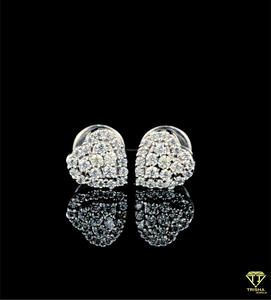 Classic Heart Cut Moissanite Diamond Earrings 925 Sterling <b>Silver</b> Luxury Women <b>Stud</b> Jewelry - Product Image 5