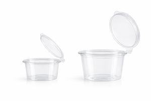 Clear PET Round Deli <b>Container</b> with Lid Disposable Food <b>Storage</b> Cup for <b>Kitchen</b> Restaurant Salad Dessert Takeout (50ml-100ml) - Product Image 1