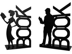 Les meilleures ventes de serre-livres en fer pour la décoration de la bibliothèque à domicile, améliorant l'organisation des étagères grâce à un design métallique moderne et à sa stabilité - Product Image 6