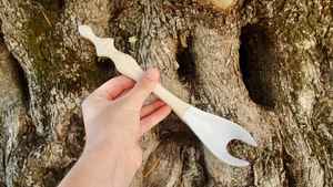 Cuchara de Cerámica Antigua, Cuchara Retro para Ramen, Cuchara de Cerámica de Estilo Nórdico para Hotel, Utensilio Redondo para Restaurante - Product Image 4