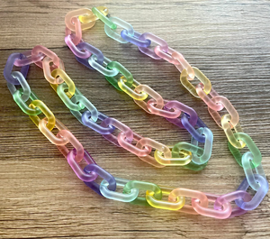 Cadena de eslabones de resina disponible en varios colores, cadena de eslabones para decoración de interiores, artículo decorativo de pared, detalles de pared personalizados, cadena de eslabones hecha a mano. - Product Image 1