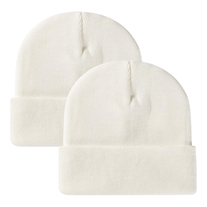 Gorro de Punto Unisex ODM de Color Sólido, 100% Acrílico, Gorro de Invierno para Adultos de 56-58 cm, Estilo Casual, Gorro Morado y Negro - Product Image 4