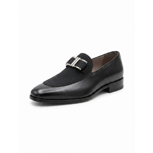 <b>Mens</b> Genuine Leather Loafers Square Toe <b>Slip</b>-<b>On</b> Breathable Cow Leather All Seasons Rubber Outsole - Product Image 2