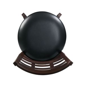 Chaise de salle à manger pivotante à 360 degrés en bois massif, hauteur comptoir, avec repose-pieds confortable, finition cerisier foncé, 1 tabouret de bar, mobilier - Product Image 6