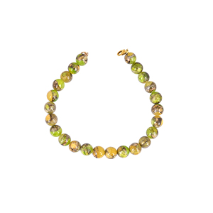 Natural Peridot Copper <b>Beads</b> <b>Gold</b> Plated 925 Sterling Silver <b>Bracelet</b> Handmade Gemstone Jewelry for Unisex Party Wedding Gift - Product Image 1