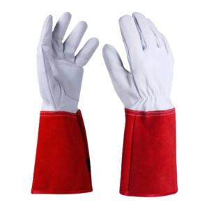 Gants de sécurité industriels robustes de haute qualité en cuir pleine fleur lisse pour soudage TIG, certifiés CE, résistants à la chaleur - Product Image 1