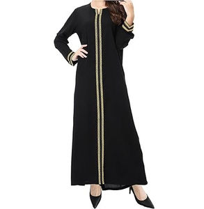 Abayas de qualité supérieure, imprimées et brodées, vêtements traditionnels, offre spéciale Dubaï, respirantes, longueur au sol, manches longues - Product Image 5