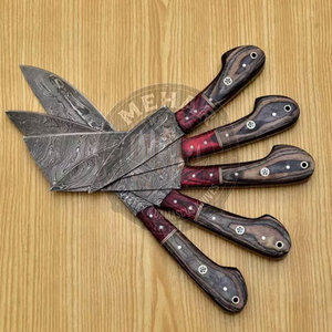 Bulk Quantity Handmade Damascus <b>Kitchen</b> <b>Knife</b> Set Wood Handle New Arrival Damascus <b>Kitchen</b> <b>Knife</b> Set - Product Image 5