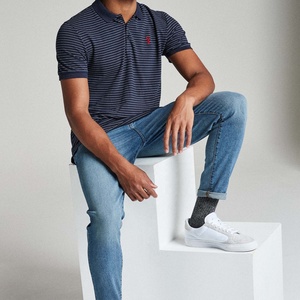 Chemises de golf pour hommes et femmes, grandes tailles, sport, professionnelles, texturées, 100% coton, rayées, formelles, manches courtes, séchage rapide, qualité professionnelle, du S au 8XL - Product Image 4