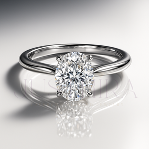 Most Selling Solitaire Oval Cut Diamond Prong Settings Ring for Everyday Wear Office Use and Elegant Styling Gift For Her - Product Image 1