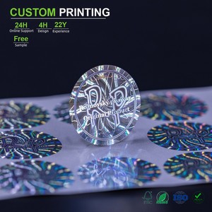 สติ๊กเกอร์ป้องกันการปลอมแปลงแบบโฮโลแกรม 3 มิติ สำหรับสินค้าหรูหรา เช่น ไวน์ <span class=keywords><strong>ยา</strong></span> และอุปกรณ์อิเล็กทรอนิกส์ - Product Image 1