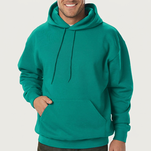 Sweat-shirt à capuche pour homme, coupe classique, en polaire, design patchwork, rose, bleu, vert sarcelle, manches longues, vêtements d'automne - Product Image 2