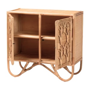 Handcrafted Rattan Cabinet Children Furniture Kids Room Storage Cupboard Wholesale Factory Price - Product Image 3