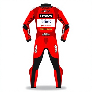 ชุดแข่งรถมอเตอร์ไซค์ Francesco Bagnaia MotoCP หนังวัว/หนังจิงโจ้ สำหรับขับขี่/แข่งรถมอเตอร์ไซค์ ระดับ 2 CE - Product Image 2