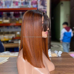 วิกผมตรงสลวยแบบผมมนุษย์แท้ วิกผมเวียดนามแบบติดลูกไม้ด้านหน้า วิกผมแบบไม่ต้องใช้กาวสำหรับผู้หญิงผิวสี - Product Image 3