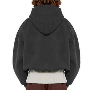 Sweat à capuche personnalisé OEM pour homme, 100% coton, coupe ample de haute qualité, impression en relief, sweat à capuche zippé pour homme - Product Image 4