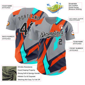 Camiseta de Béisbol/Sóftbol al por Mayor, Nueva Llegada, Alta Calidad, Transpirable, de Secado Rápido, Personalizada, 100% Poliéster, Unisex, Cuello en V, Manga Corta - Product Image 2
