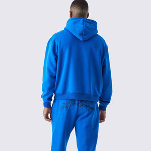 Econex Sports – Sweat à capuche coupe-vent léger pour homme, motif lettres bleu marine et rose, design 2-en-1, taille élastique, longueur intégrale, coupe droite - Product Image 6