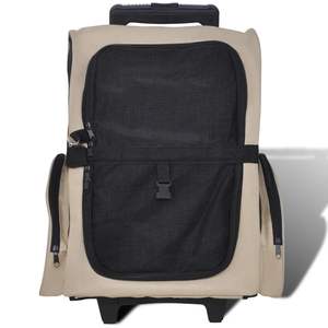 กระเป๋าใส่สัตว์เลี้ยงขนาดเล็ก ทำจากโพลีเอสเตอร์สีเบจและโลหะ - Product Image 2