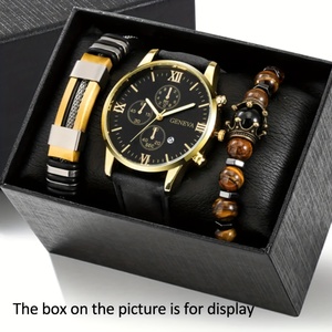 6247 3pcs/set Men's Casual Analog Watches and Bracelets Fashion Man Watch Set <b>Gift</b> - Product Image 5
