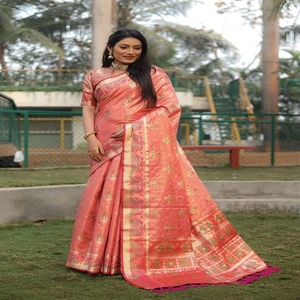 Vente chaude Long Saree pour Mariage et Festival Porter des Tissus de Coton Rayonne à Bas Prix d'Inde - Product Image 4