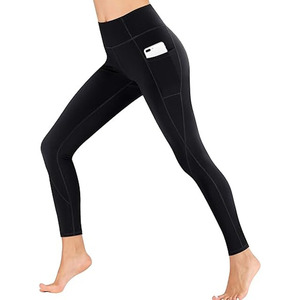 High-Waist Breathable Seamless Sports <b>Leggings</b> for Girls Custom Logo Yoga Pants Elastic Waist Closure Solid Pattern Gym Wear - Product Image 1