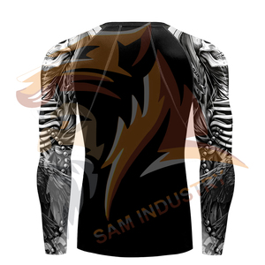 Custom Logo Lightweight Long Sleeve Seamless <b>Compression</b> <b>Shirt</b> Comfortable Gym Fitness Bodybuilding Regular Fit <b>Shirts</b> - Product Image 2