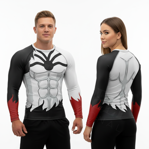 Camiseta Deportiva de Compresión con Diseño Sublimado OEM ODM, Camiseta Deportiva de Secado Rápido para Gimnasio, Entrenamiento, Verano - Product Image 3