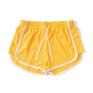 Shorts en maille à cordon de serrage, tendance, pour usage quotidien, design incroyable, tissu extensible, pour femmes - Product Image 1