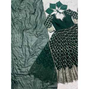 Vestido y pantalón de diseñador Anarkali con ropa india y paquistaní de nuevo estilo elegante Dupatta - Product Image 4