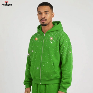 Sudaderas con Capucha de Invierno para Hombre con Logotipo Personalizado Bordado, 100% Algodón, Felpa, Teñido Liso, Lavado a la Piedra, Venta al Por Mayor - Product Image 3