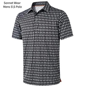 เสื้อโปโลแขนสั้นพิมพ์ลาย AOP คุณภาพสูงสำหรับผู้ชาย - Product Image 2