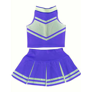 Uniformes de cheerleading professionnels imprimés par transfert thermique, 100% polyester, logo personnalisé, design de bonne qualité, fabrication sur mesure en usine - Product Image 4