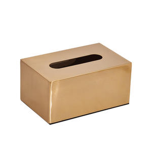 Boîte à mouchoirs décorative en métal moderne, faite à la main, Lavie Creations, forme carrée, pour restaurant, hôtel, maison, table à manger - Product Image 1