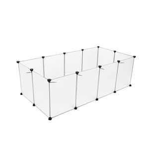 Corral para Animales Pequeños con Base de Plástico Sólido y Laterales de Malla/Metal para Cobayas, Hámsters, Conejos - Product Image 3