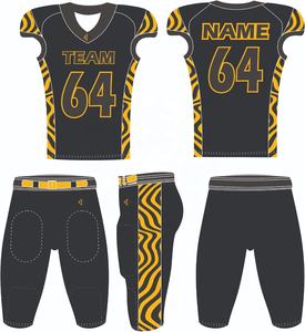 เสื้อเจอร์ซี่ย์ฟุตบอลอเมริกากับกางเกงขาสั้น,เสื้อเจอร์ซีย์นักฟุตบอลอเมริกันรุ่นล่าสุดพิมพ์ลายแบบระเหิดกำหนดเอง - Product Image 3