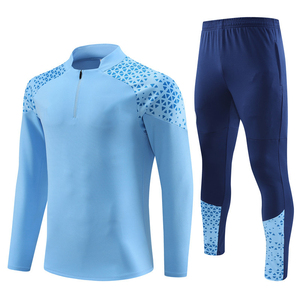 Men's <b>Black</b> Pink Soccer Training Suit Full Sleeve Moisture Wicking Athletic Wear Stand Collar Zipper Elastic Waist <b>Pants</b> - Product Image 2