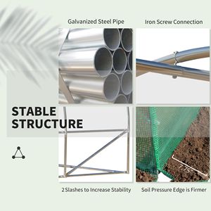 Serra a tunnel trasparente 3x3x2,1m di alta qualità con copertura in PE, telaio in legno/metallo, porte con cerniera e finestre per uso domestico - Product Image 6