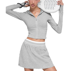 Conjunto de dos piezas de falda y sudadera con capucha de algodón modal premium para mujer, conjunto deportivo suave para estar en casa, ropa deportiva, fabricación OEM personalizada. - Product Image 4