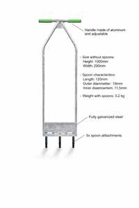 Aérateur de pelouse à picots creux, aérateur de pelouse manuel de haute qualité. - Product Image 3