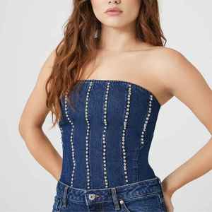 Top de Mezclilla para Mujer, Elegante y Moderno, Silueta Limpia, Tela Suave, Comodidad Flexible, Acabado Pulido, Elegancia Cotidiana - Product Image 6