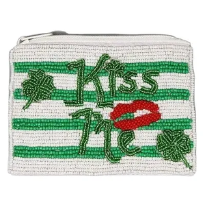 Monedero con cuentas de ojo turco, mini, con cierre de cremallera, hecho a mano, estilo bohemio, unisex - Product Image 4