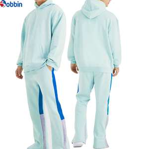 Nuevo Conjunto Deportivo para Hombre, Color Verde Claro, Sudadera con Capucha, Pantalones Largos, Color Sólido, Corte Holgado Informal y Transpirable - Product Image 5