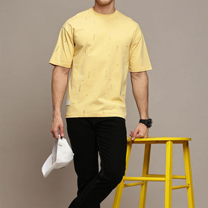 T-shirt en coton lourd pour homme, style vintage, coupe décontractée, fabricant en gros, OEM ODM - Product Image 2
