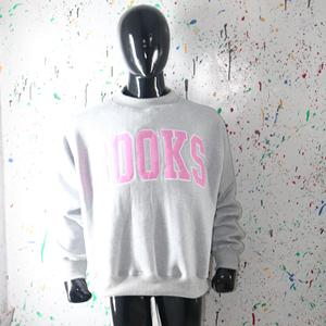 Sudadera LOOKS con cuello simulado, 450 GSM, nombre personalizado, bordado con apliques, corte holgado, 100% algodón, felpa francesa. - Product Image 6