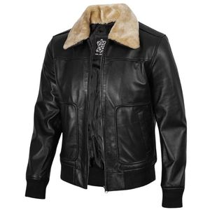 Veste en cuir d'hiver élégante pour homme, best-seller, avec fermeture éclair, finition délavée, couleurs personnalisées disponibles au meilleur prix - Product Image 2