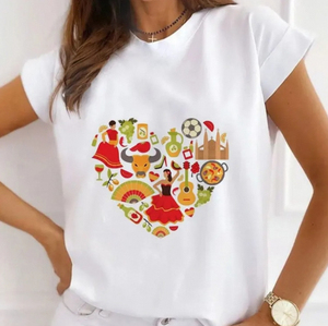 T-shirt blanc pour femmes de haute qualité personnalisé, design unique, logo simple, taille plus, coupe ample - Product Image 6