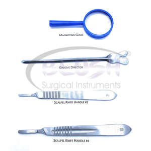 Magnifique kit chirurgical comprenant des ciseaux à iris, des ciseaux à pansements, des pinces à pansements, des ensembles d'instruments chirurgicaux par Blush Surgical - Product Image 3