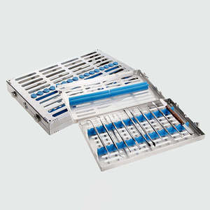 Cassette d'instruments dentaires stériles 4 pièces détachables, plateau en acier inoxydable pour autoclave manuel, boîte Dentavex DC-DCK-6088 CE - Product Image 1