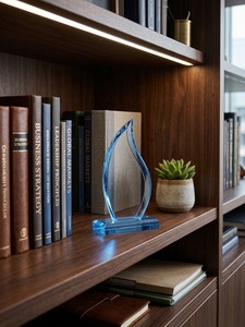 Magnifique trophée en acrylique givré bronze avec logo gravé personnalisé, durable et recyclable, pour la reconnaissance des réalisations - Product Image 5
